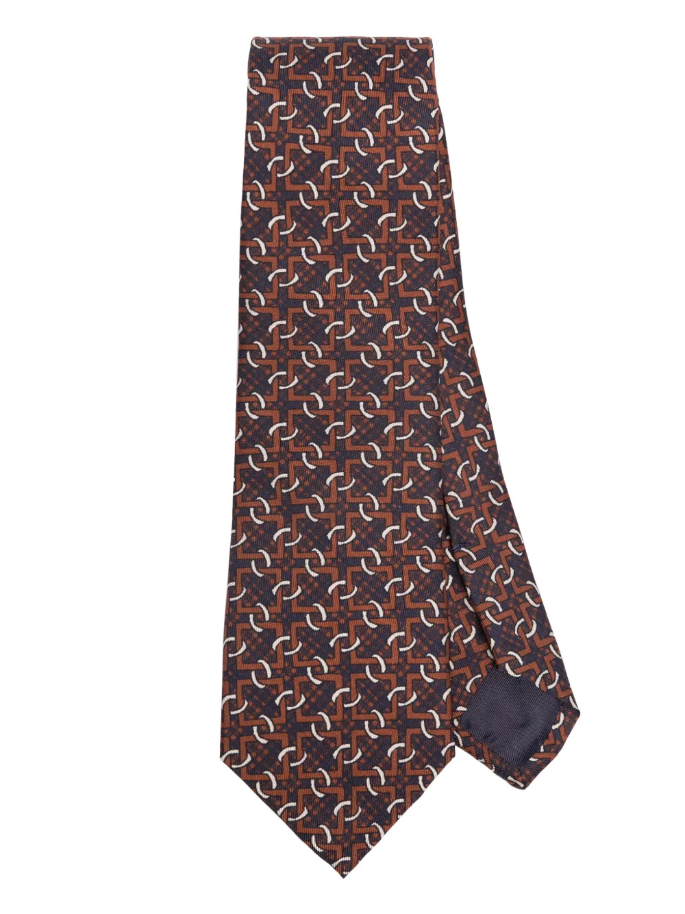 Tagliatore Polka-dot Silk Tie In Brown