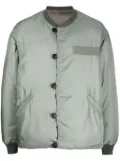 visvim baseball-collar padded bomber jacket - Green