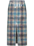 Maison Margiela x Pendleton checked lacquered skirt - Green