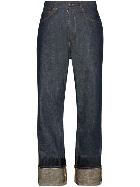 Maison Margiela lacquered-finish straight-leg jeans