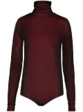 Maison Margiela sheer long-sleeve jersey bodysuit - Red