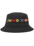 JW Anderson logo-embroidered bucket hat - Black