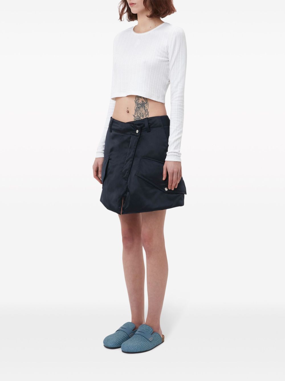 Shop Jw Anderson A-line Cargo Miniskirt In Blue