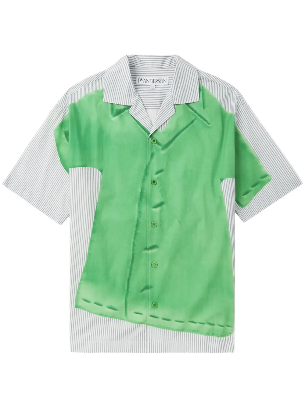 JW Anderson Clay trompe l'oeil-print cotton shirt | Women | Image 2