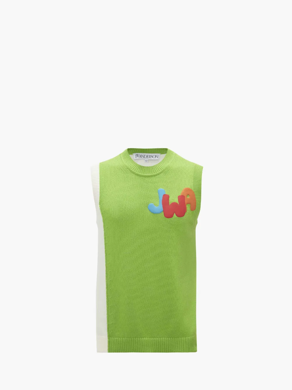 Shop Jw Anderson Jwa Two Tone Vest In Green