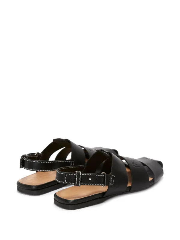 JW anderson レザーサンダル　黒　44 JW Anderson レザーサンダル | ブラック | FARFETCH JP