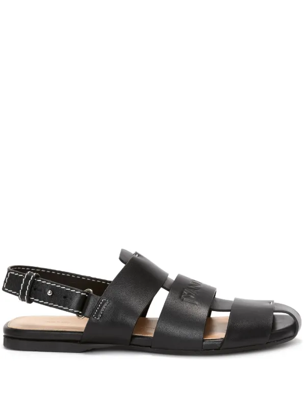 なお　JW anderson レザーサンダル　黒　41 JW Anderson レザーサンダル | ブラック | FARFETCH JP