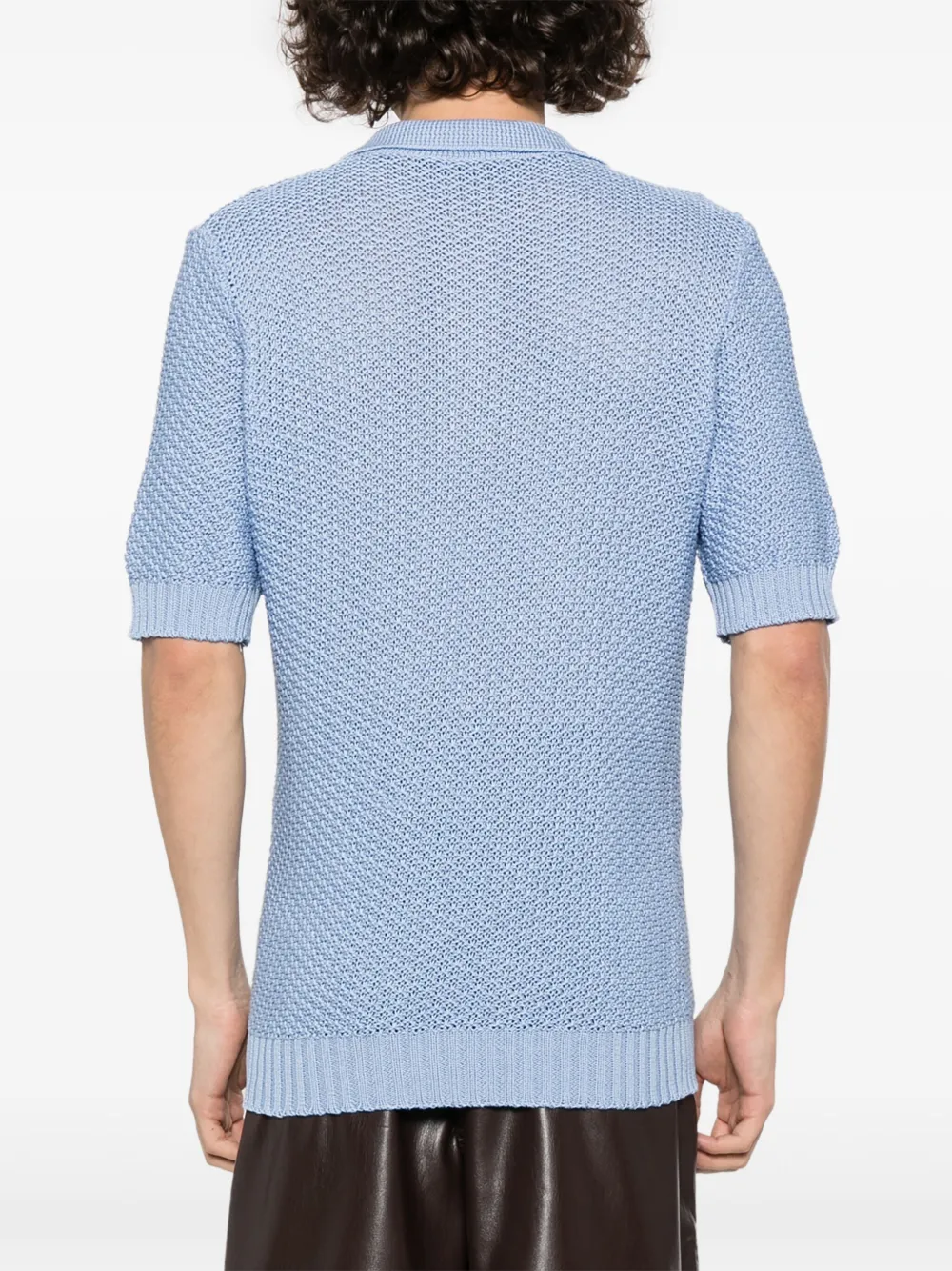 Tagliatore Katoenen poloshirt Blauw