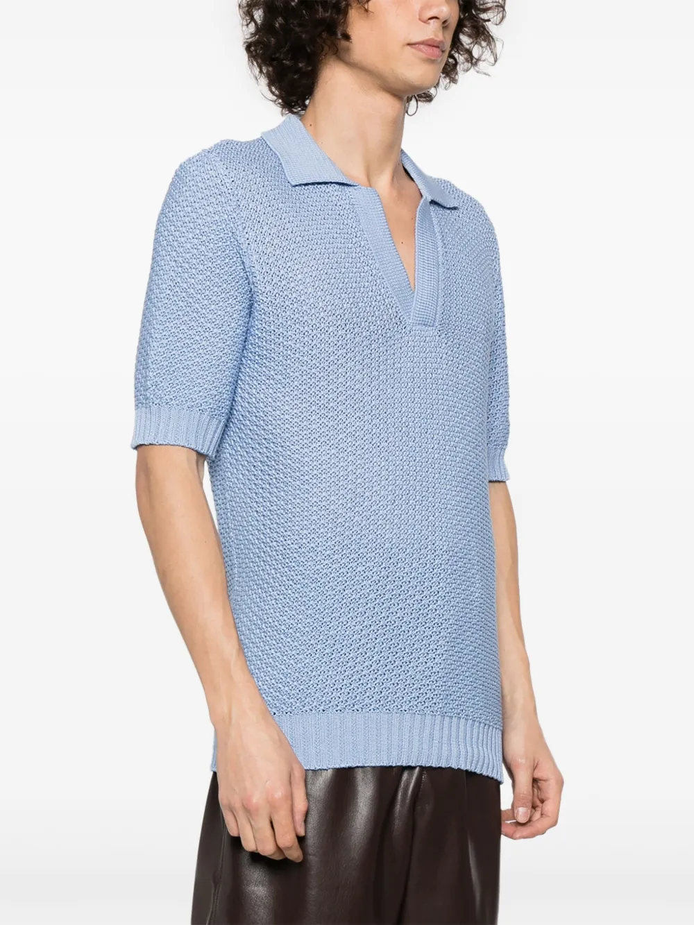 Tagliatore Katoenen poloshirt Blauw