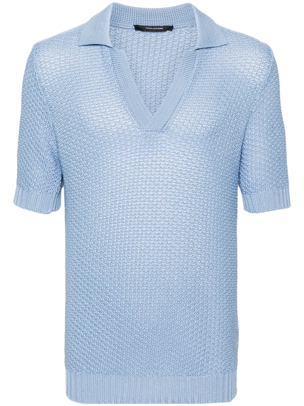 Tagliatore Katoenen poloshirt Blauw