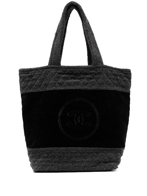 HOT SALE CHANEL 2018 CC terry-cloth tote bag Women