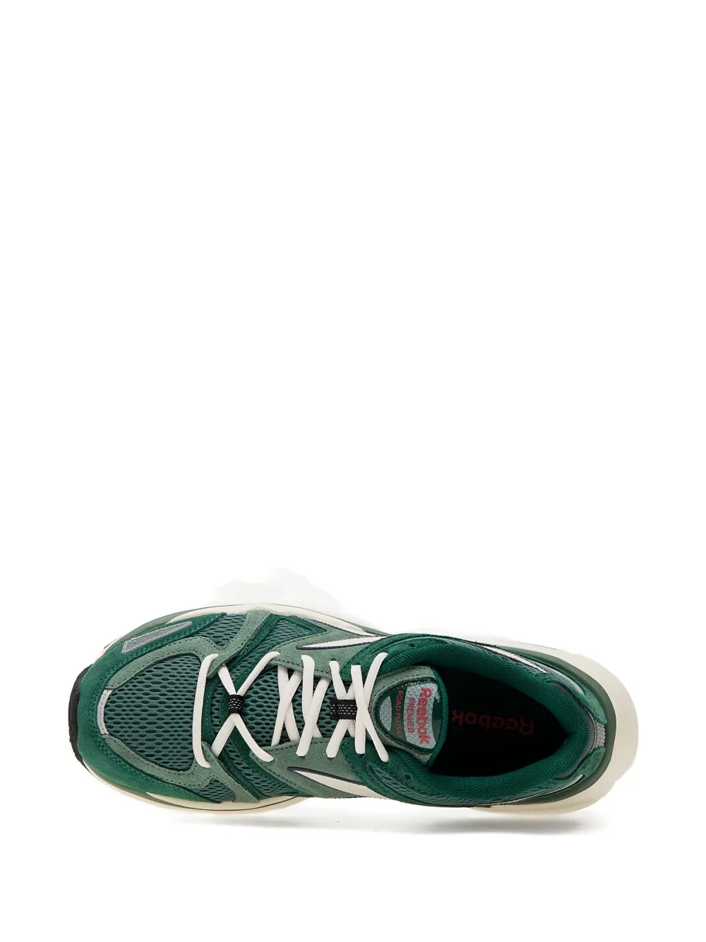 Reebok Suede-panel Mesh Trainers In Green
