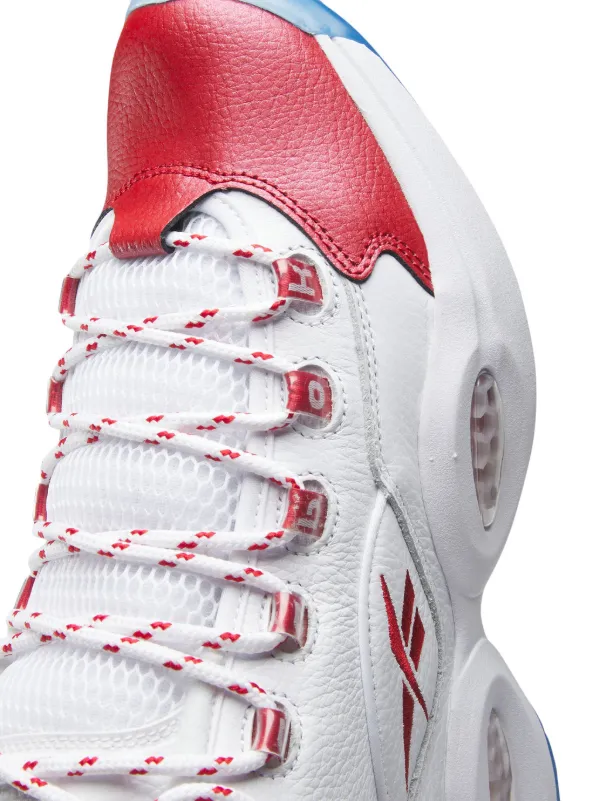 Reebok Question Mid USAホワイト/ネイビー/レッド Reebok Question Mid Sneakers | White | FARFETCH