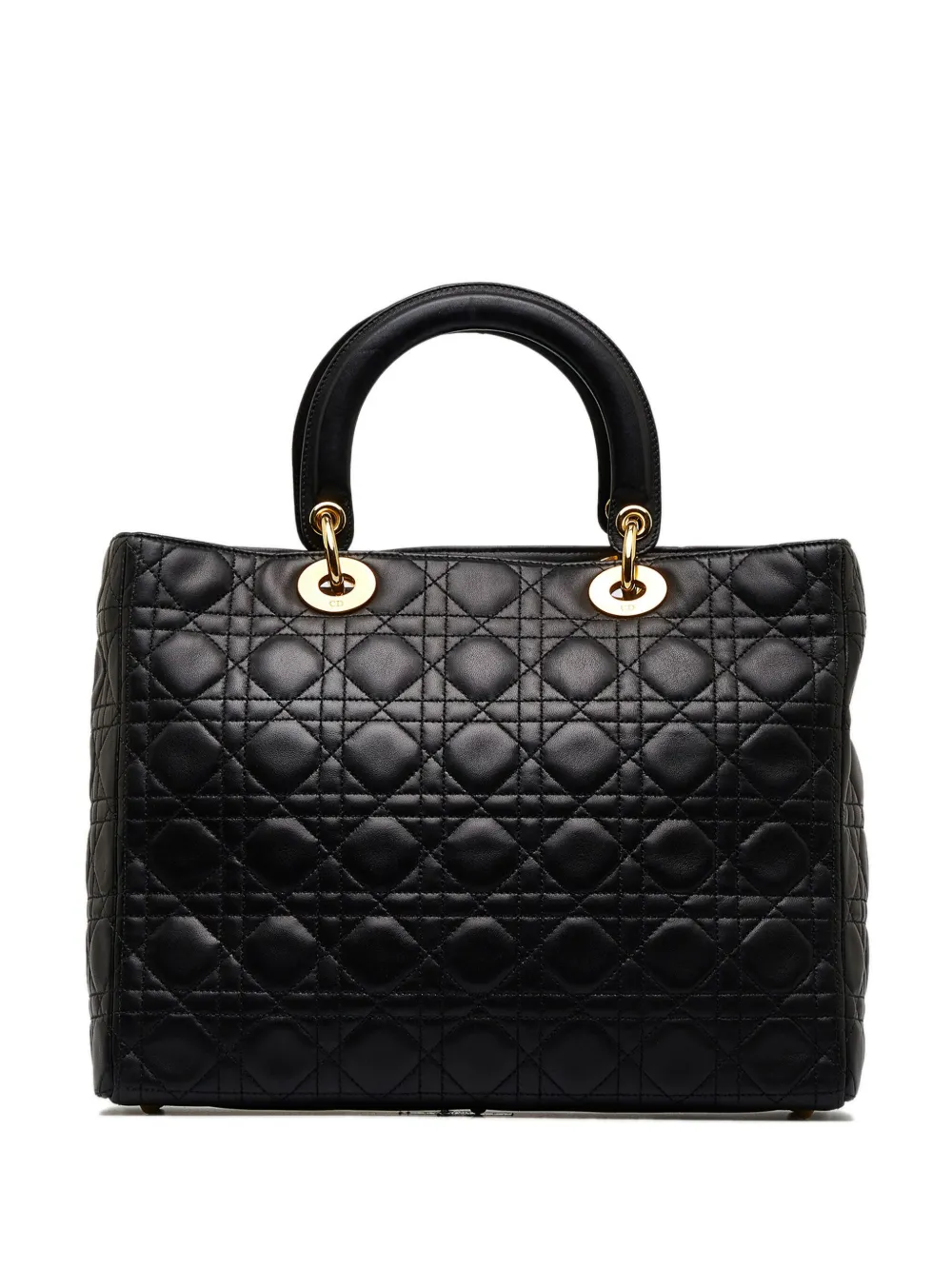Christian Dior 1997 pre-owned Cannage large Lady Dior two-way bag - Zwart