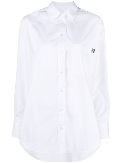 Maison Kitsune Fox-motif cotton shirt Women