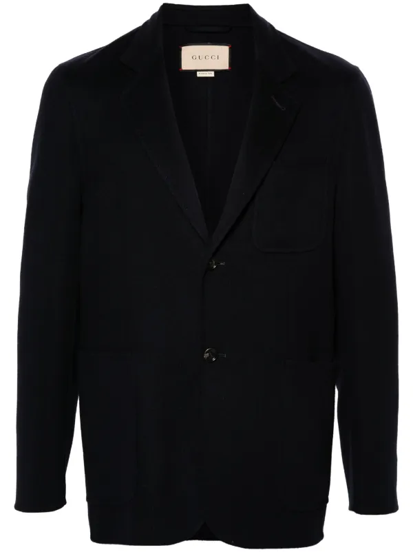 Gucci wool coat with web best sale