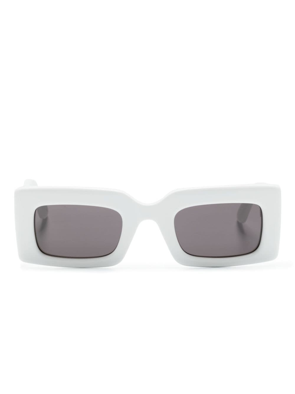 Alexander McQueen Eyewear Zonnebril met rechthoekig montuur Wit