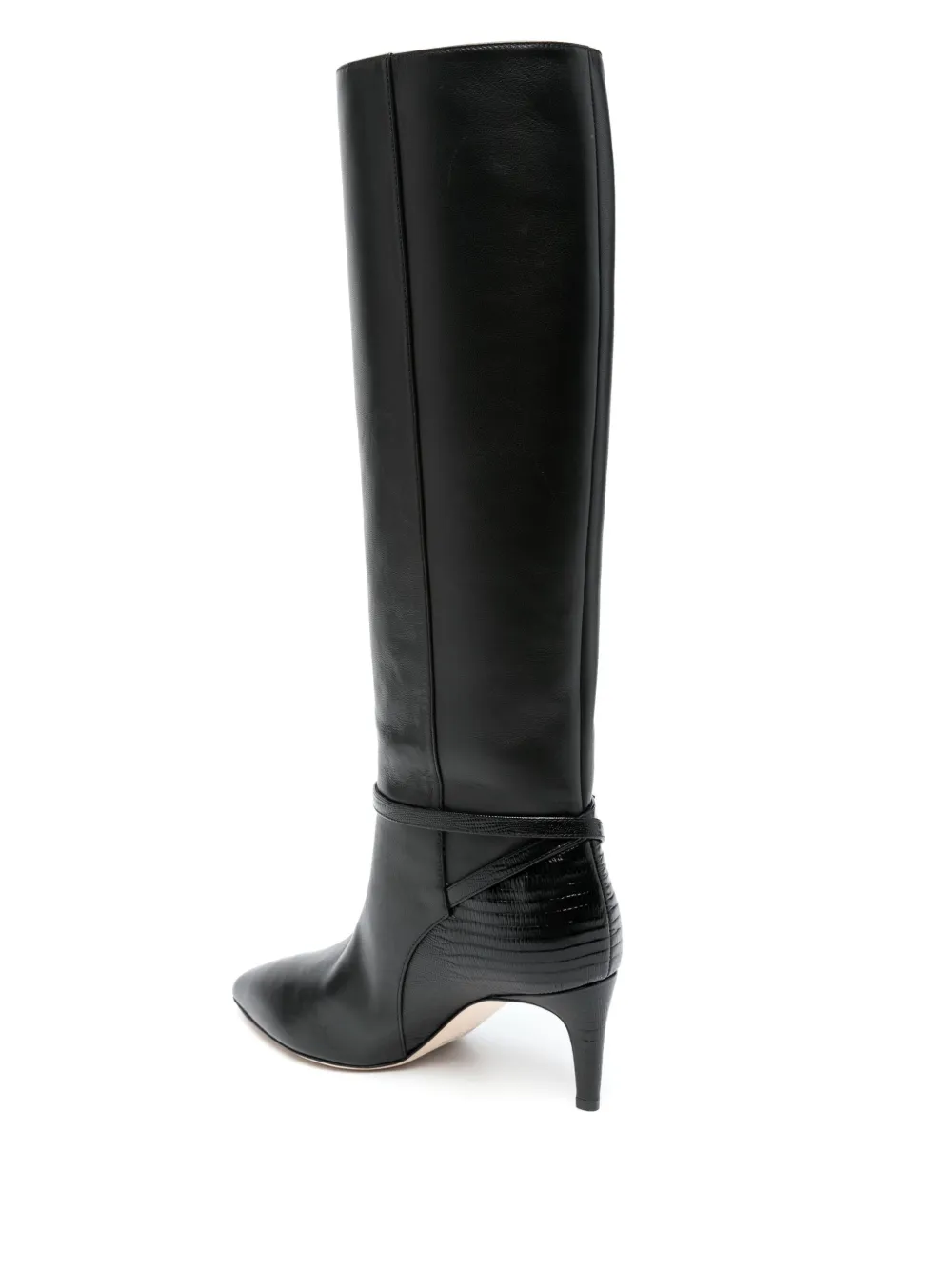 Paris Texas 70mm Pointed-toe Leather Boots In Schwarz