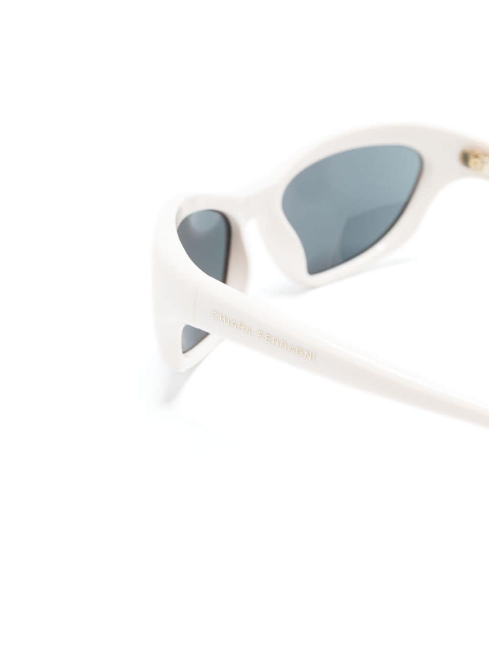 Shop Chiara Ferragni Oval-shape Sunglasses In White