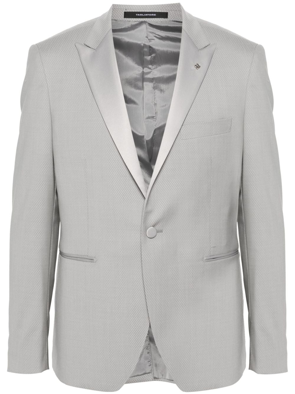 Tagliatore Peak-lapels Single-breasted Blazer In Grey