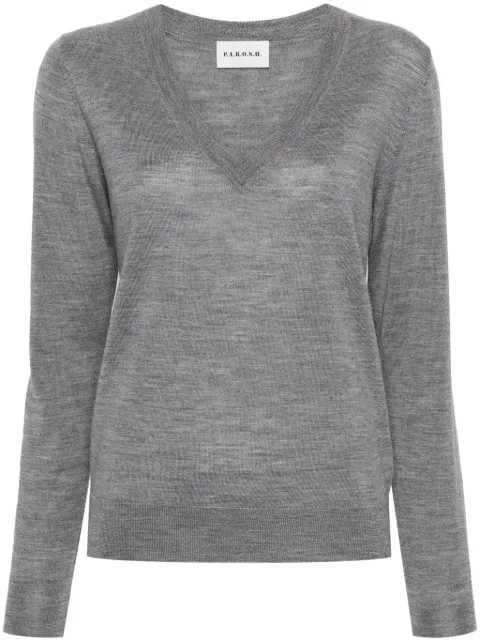 P.A.R.O.S.H. V-neck fine-knit jumper