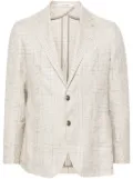 Tagliatore check-pattern single-breasted blazer - Neutrals
