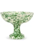Cabana Speckled ceramic fruit stand (25cm x 18cm) - Green