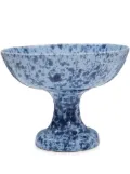 Cabana Speckled ceramic fruit stand (25cm x 18cm) - Blue