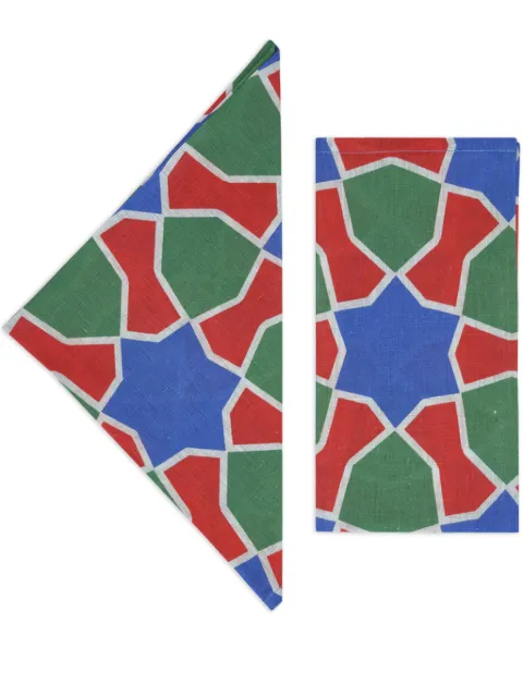 Cabana Tiles linen napkins (set of four)