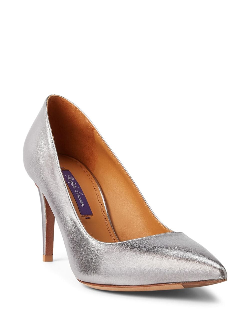 Ralph Lauren Collection Armissa pumps met metallic-effect - Zilver