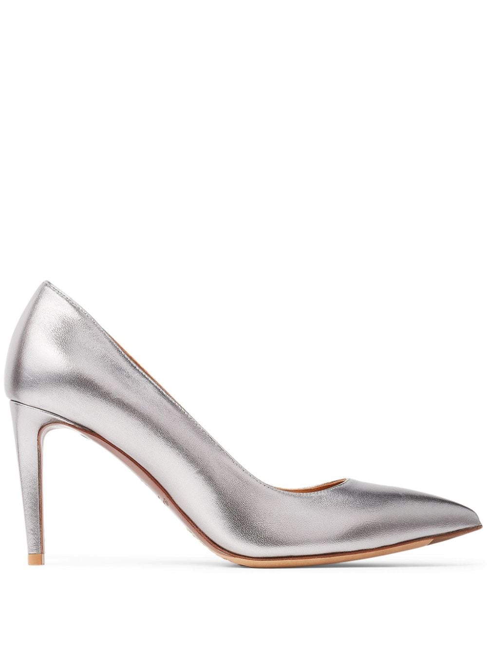 Ralph Lauren Armissa Metallic Pumps In Silver