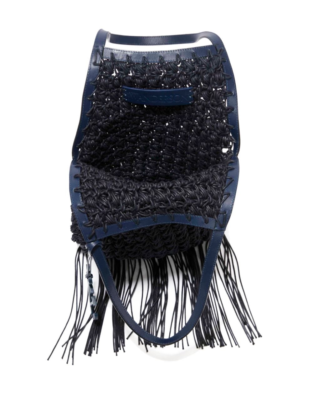 Shop Jw Anderson Popcorn Crochet Tote Bag In Blue