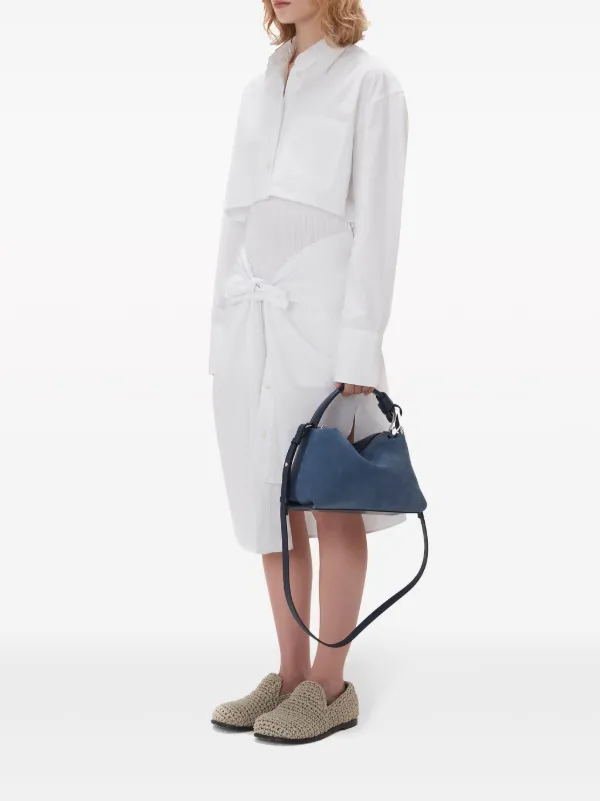 JW Anderson JWA Corner Suede Tote Bag | Blue | FARFETCH
