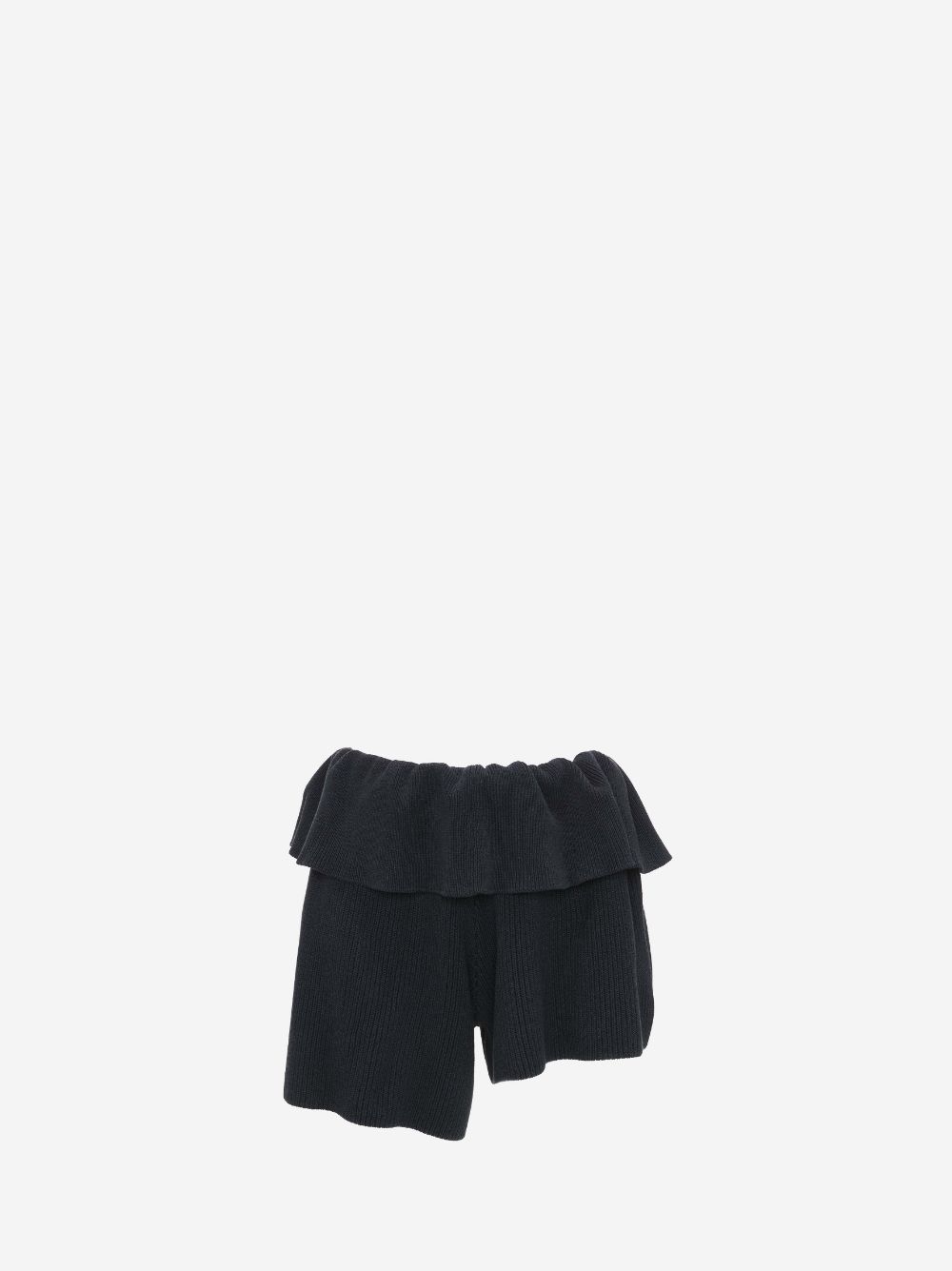 Shop Jw Anderson Fold Over Asymmetric Shorts In Blue