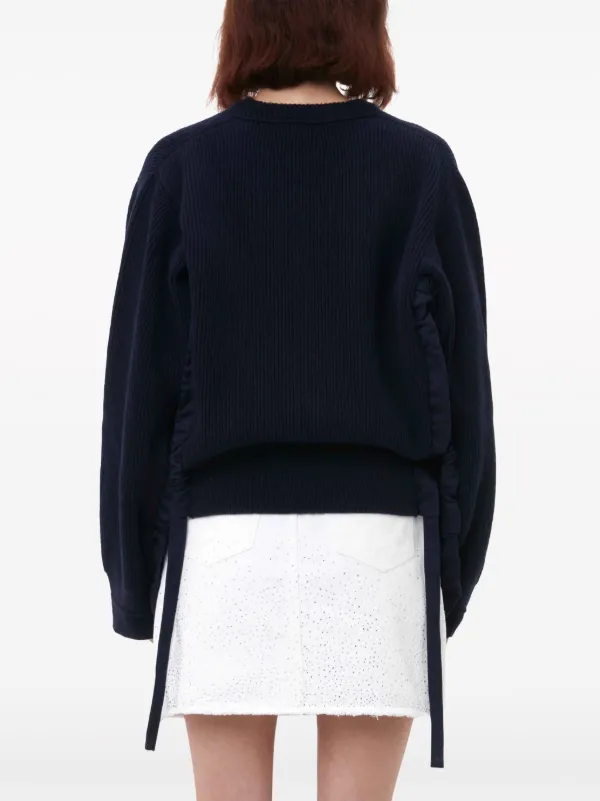 JW Anderson ruched-detail wool-blend Jumper - Farfetch