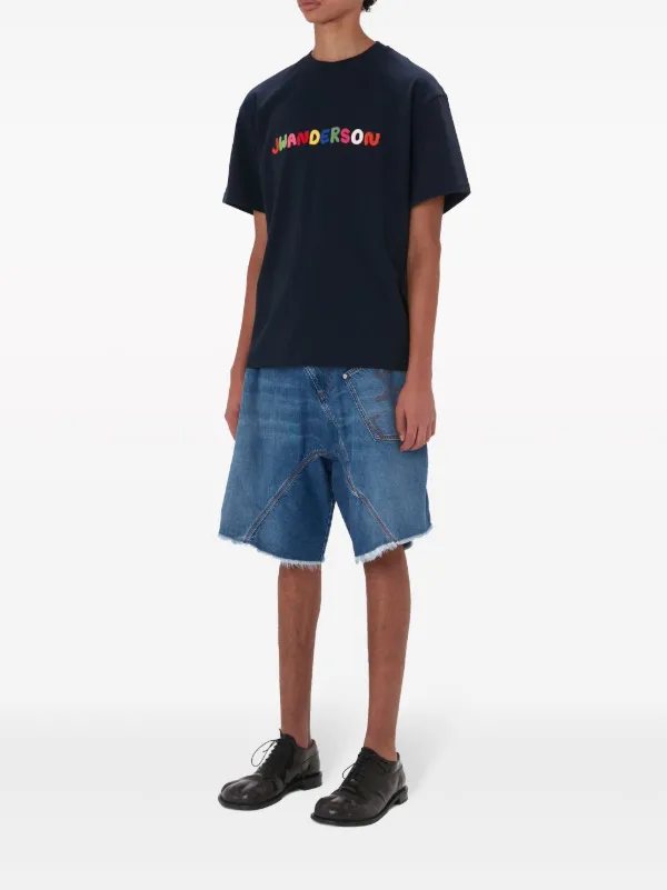 JW Anderson logo-embroidered Cotton T-shirt | Blue | FARFETCH JO JW Anderson logo-embroidered Cotton T-shirt | Blue | FARFETCH JO