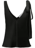 JW Anderson tie-shoulder silk vest top - Black