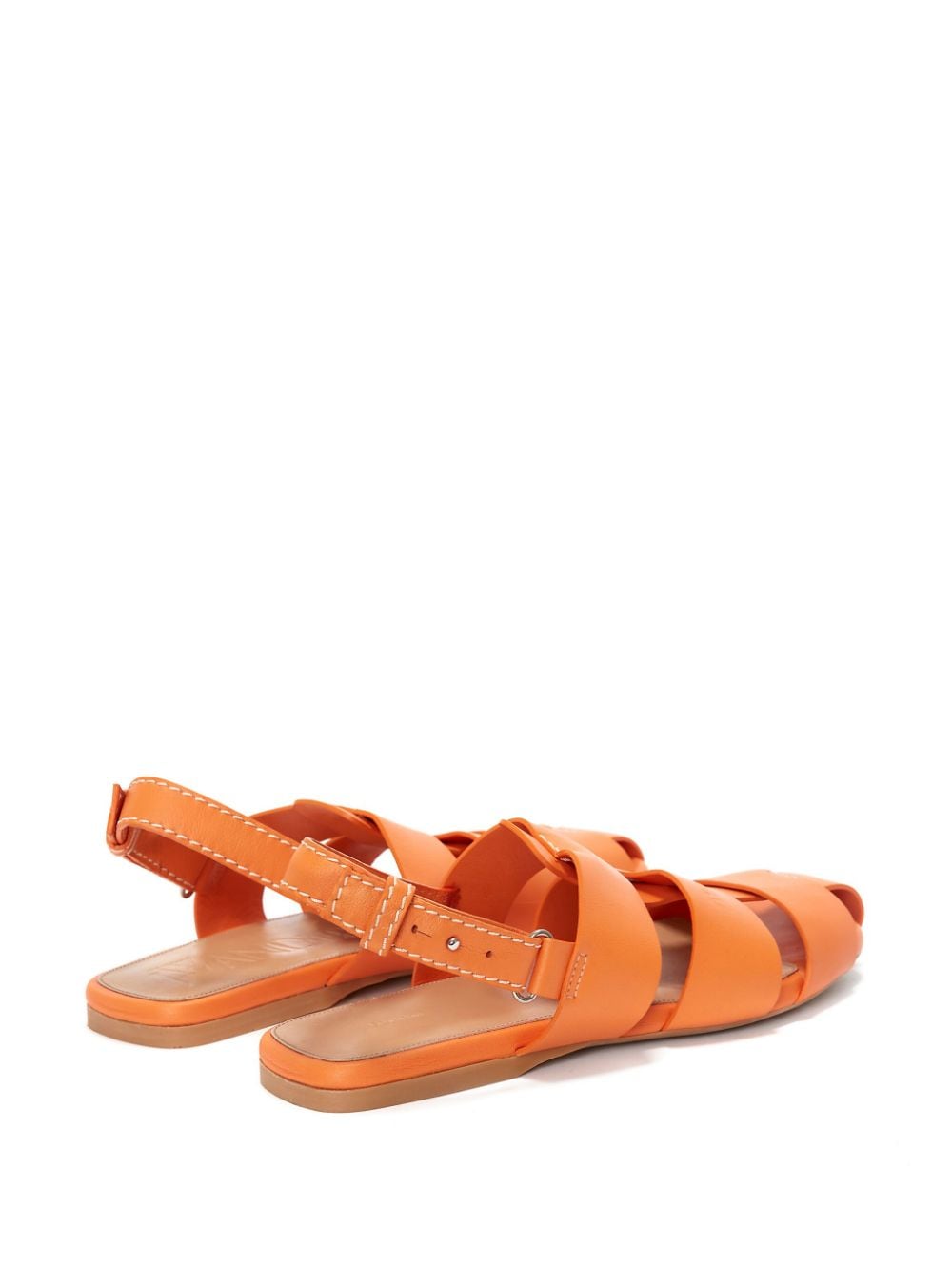 Shop Jw Anderson Fisherman Leather Sandals In Orange