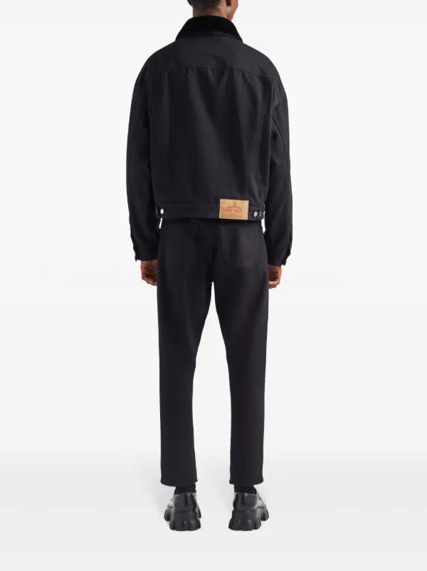ブルゾン PRADA | Bull denim blouson jacket GFB299_12PA_F01CD_S_231 Prada Bull Denim Blouson Jacket | Black | FARFETCH