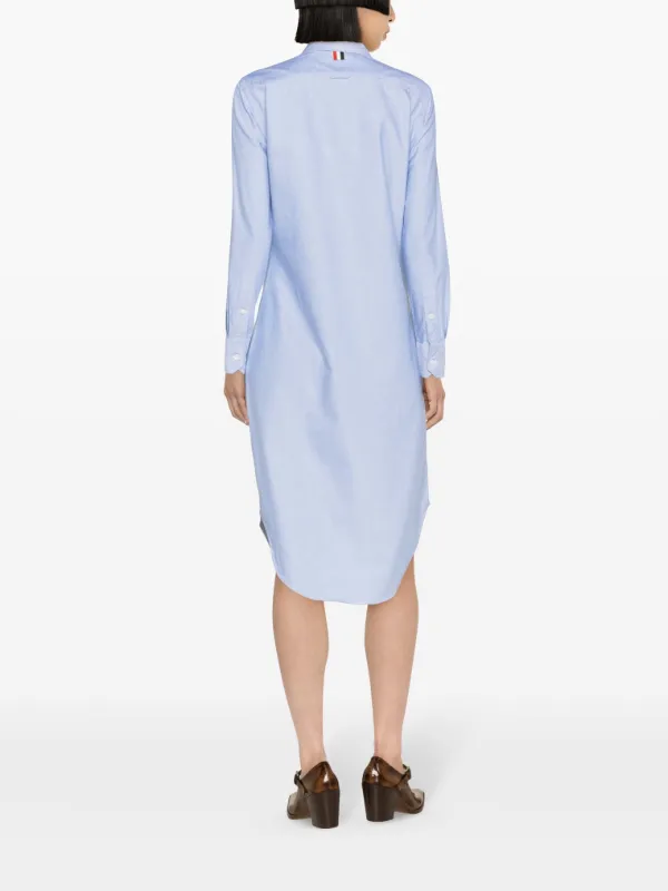 ■THOM BROWNE■ Cotton Shirt Dress Light Blue FDSD91AF018448 Thom Browne Oxford-cotton Shirtdress | Blue | FARFETCH CA