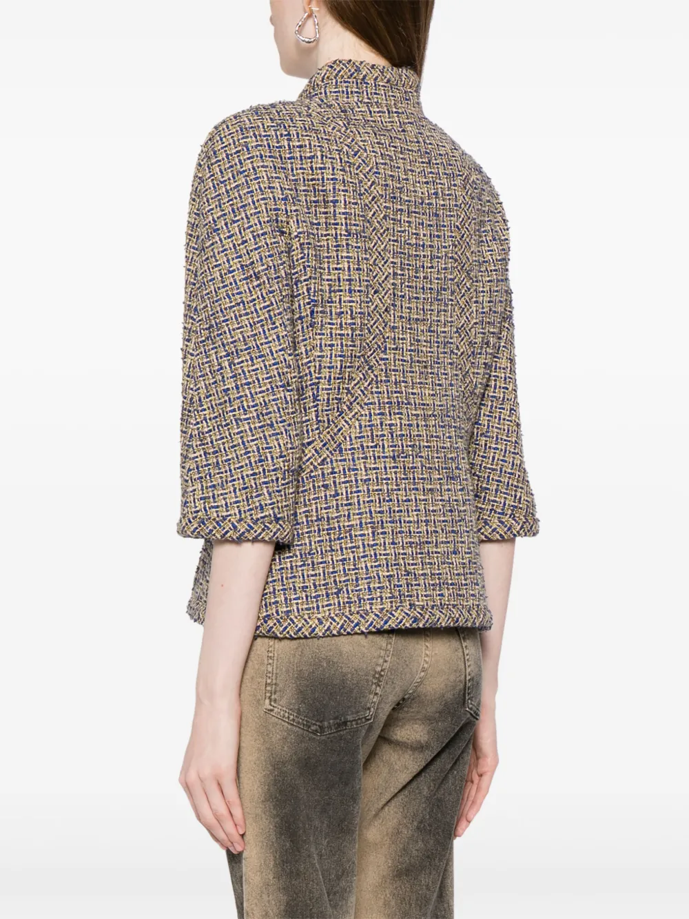 Pre-owned Chanel Single-breasted Tweed Jacket In Multicolour