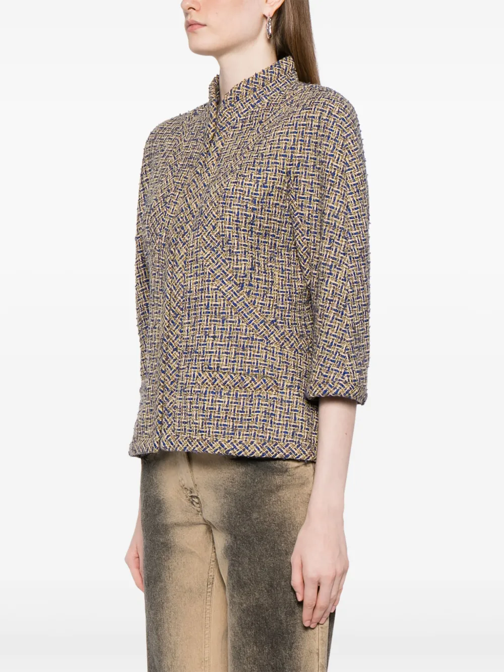 Pre-owned Chanel Single-breasted Tweed Jacket In Multicolour