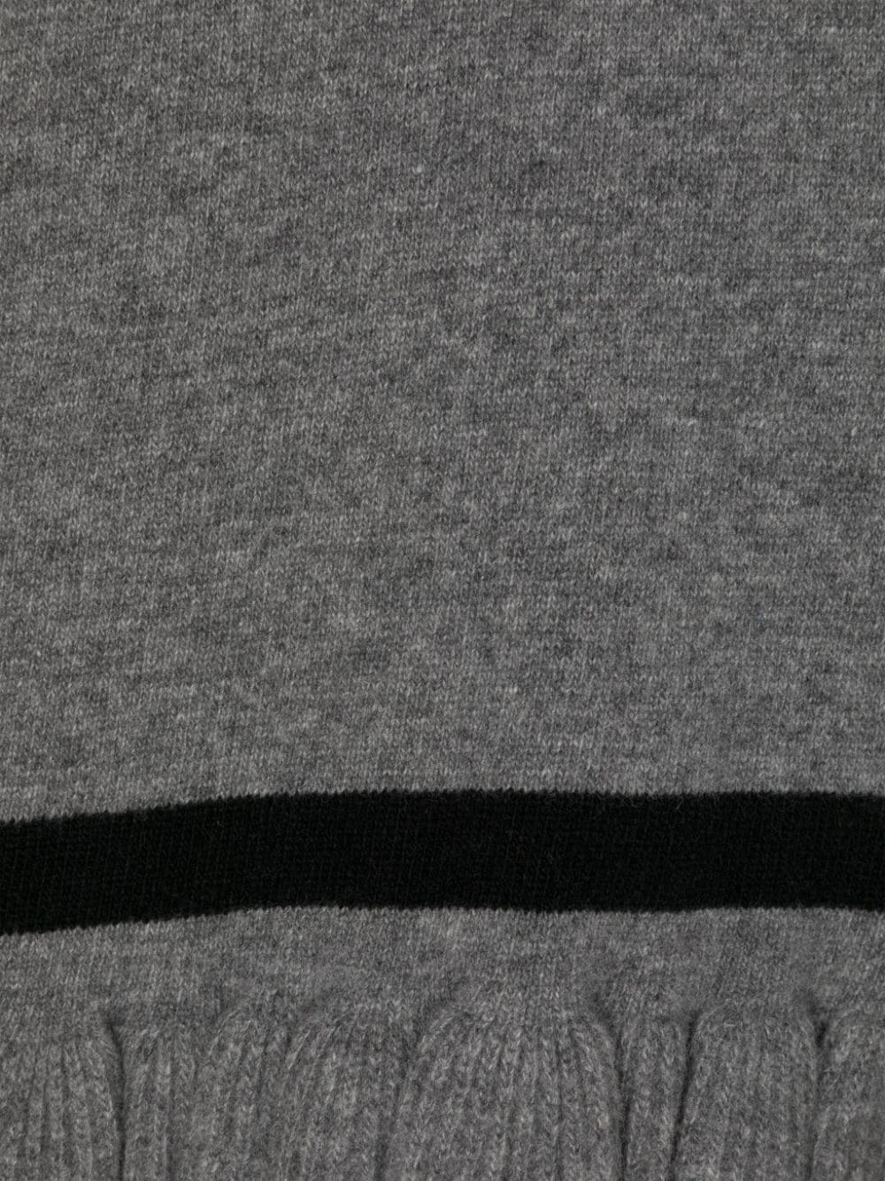 Shop Molly Goddard Frilled-edge Wool Scarf In Grey