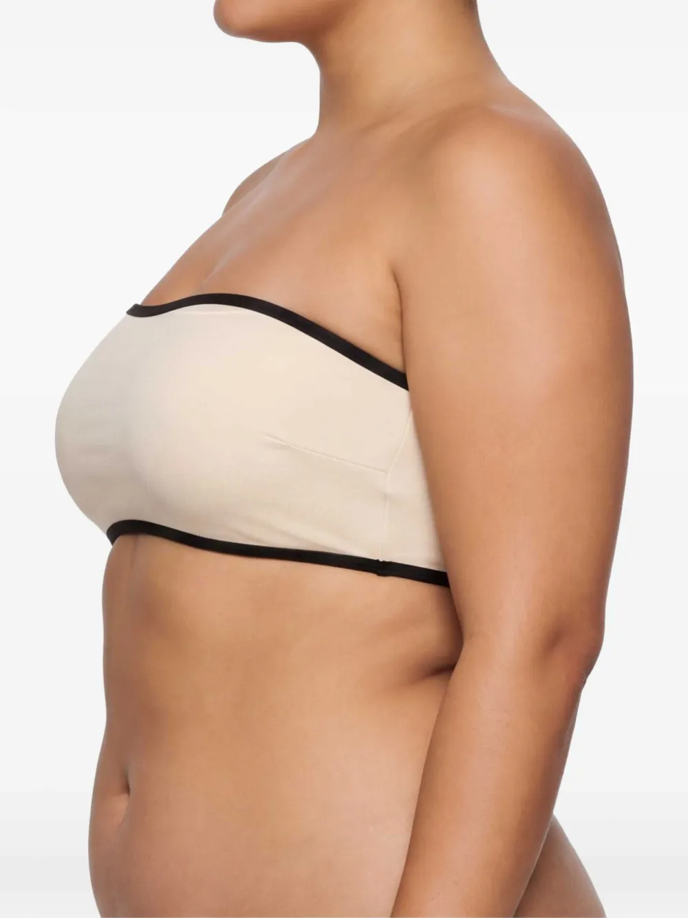 TOTEME Gestreepte bikinitop Beige