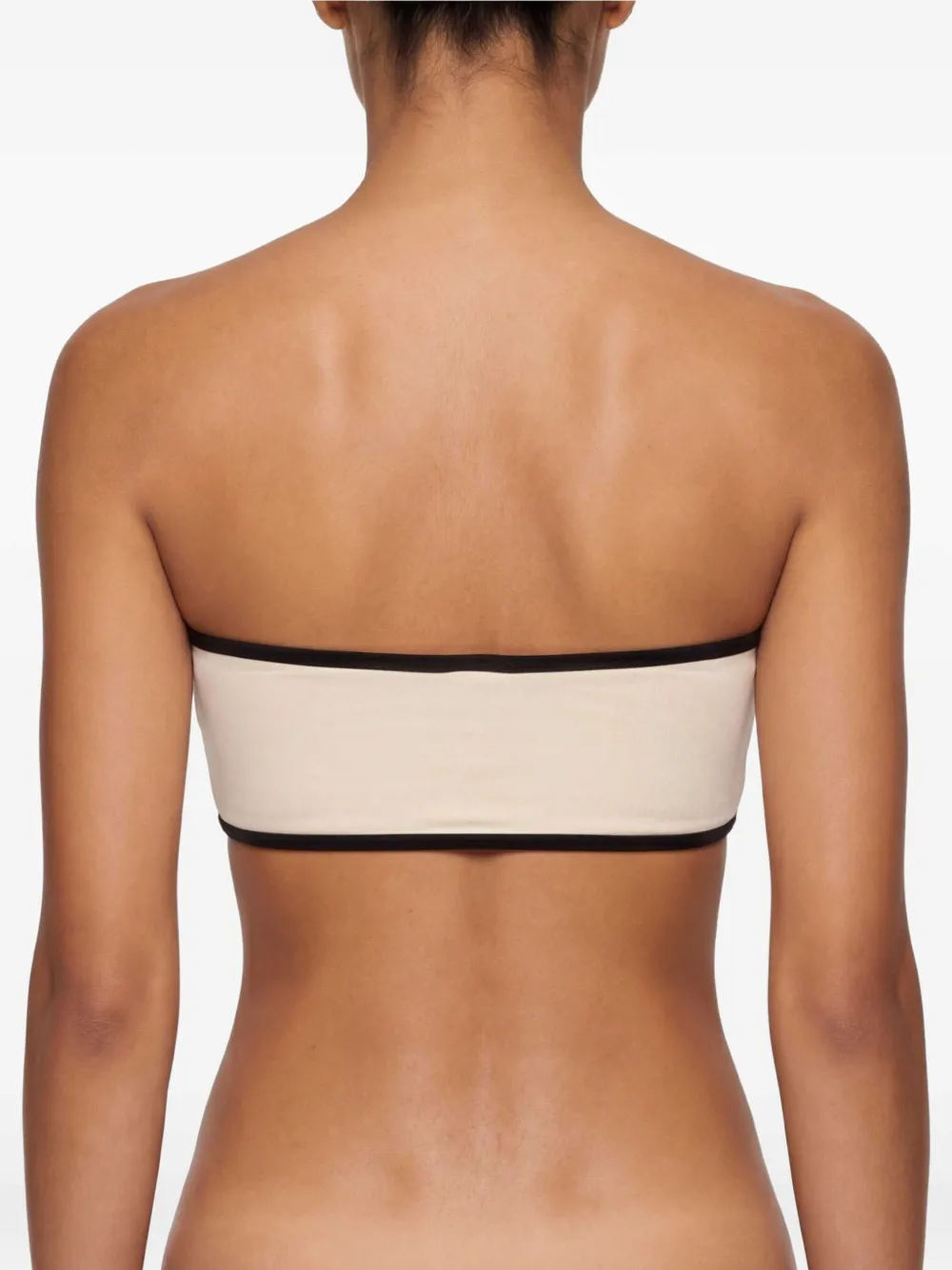 TOTEME Gestreepte bikinitop Beige