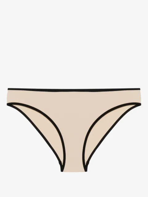 TOTEME striped-edge bikini bottoms