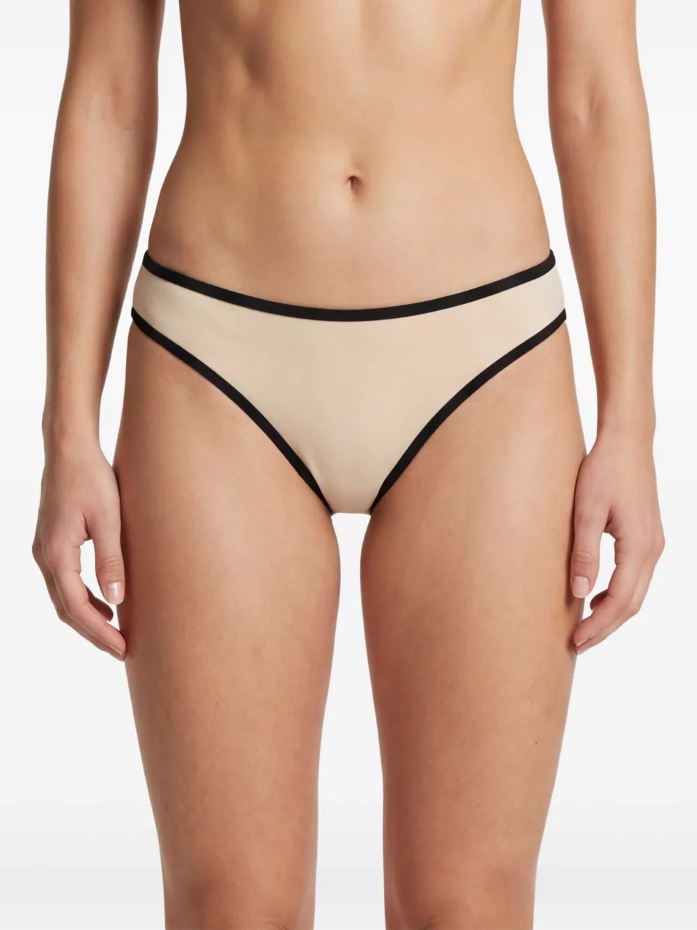 TOTEME Gestreepte bikinislip Beige