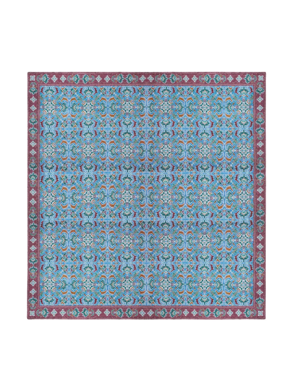 Cabana Fiamma Linen Tablecloth In Blue