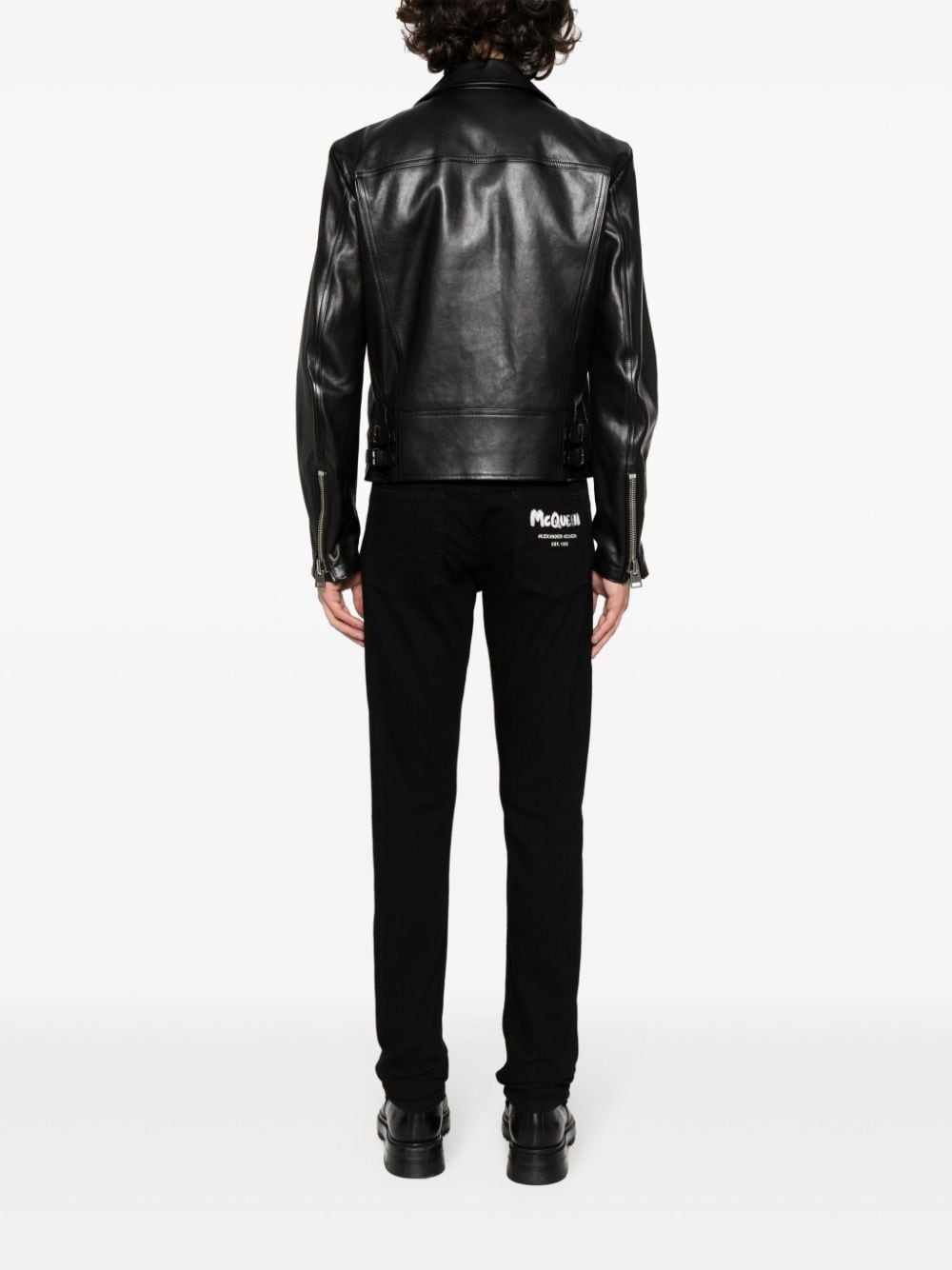 Alexander McQueen mid-rise slim-cut jeans - Zwart