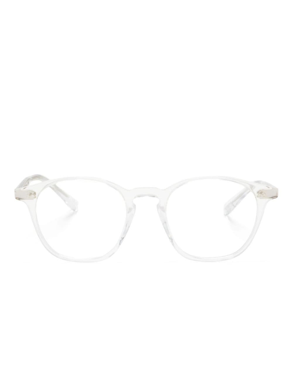 Oliver Peoples Ronne bril met vierkant montuur Beige